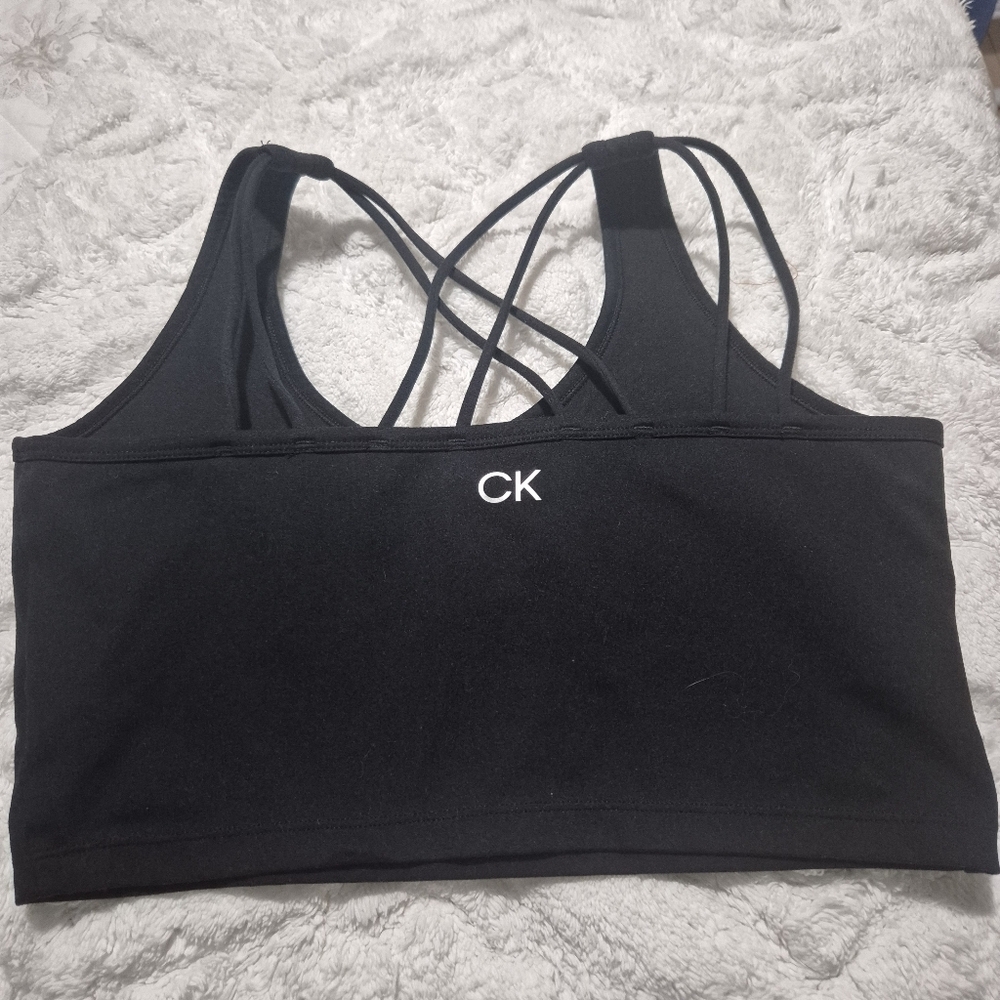 Calvin Klein Women's Black Strappy Sports Bra...Size:M - Picture 9 of 12